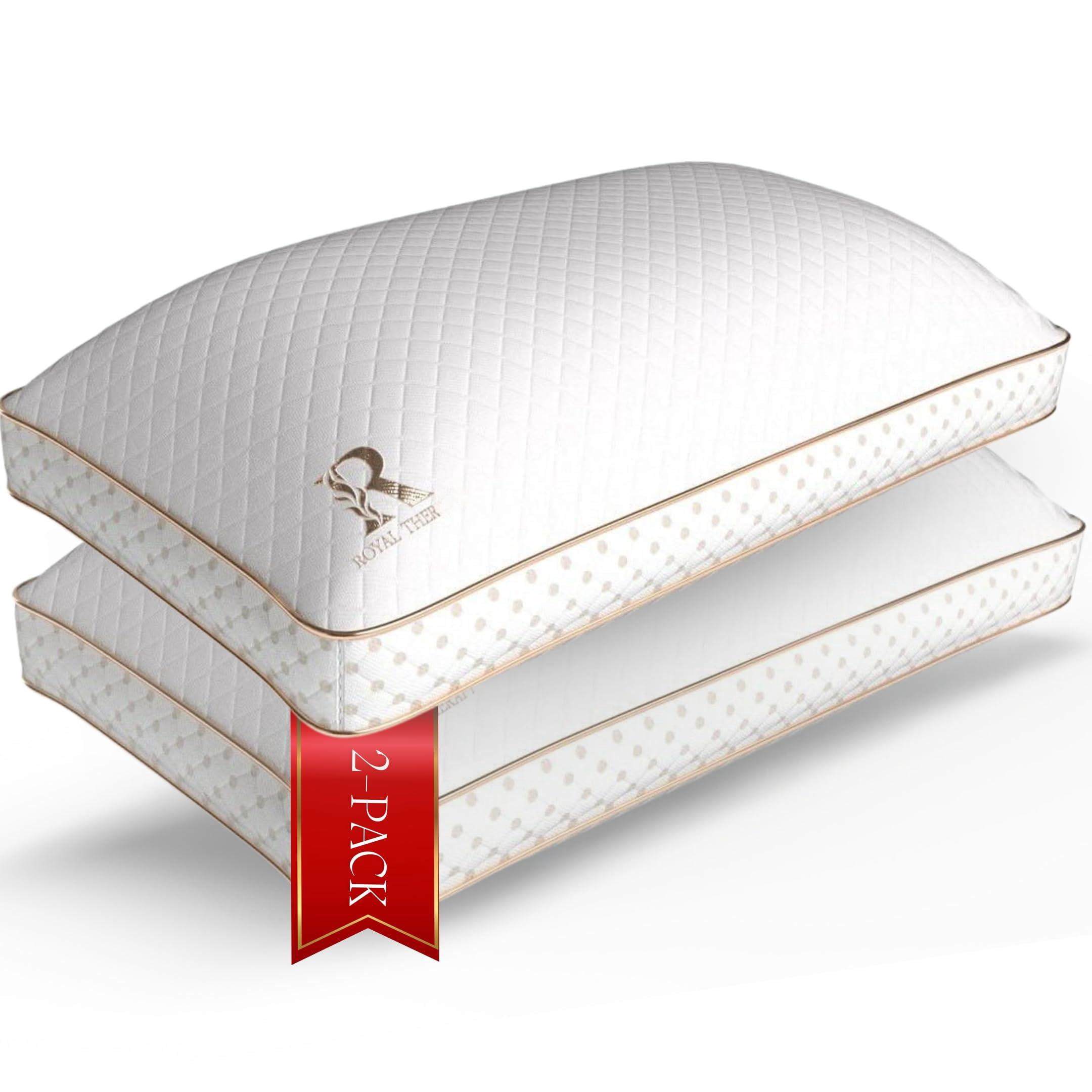 2-pack Queen Memory Foam Pillow  Adjustable Shredded Odor-free Bed For Neck & Shoulder Breathable Support Side Sleepers Airflowpro