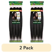 2 pack QueenB 4X Value Pack Pre-Stretched Braiding Hair 50    Color #1B