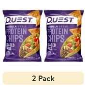 (2 pack) Quest Tortilla Style Protein Chips with 19g of Protein, Loaded Taco Flavor, 1.1 Oz, Single
