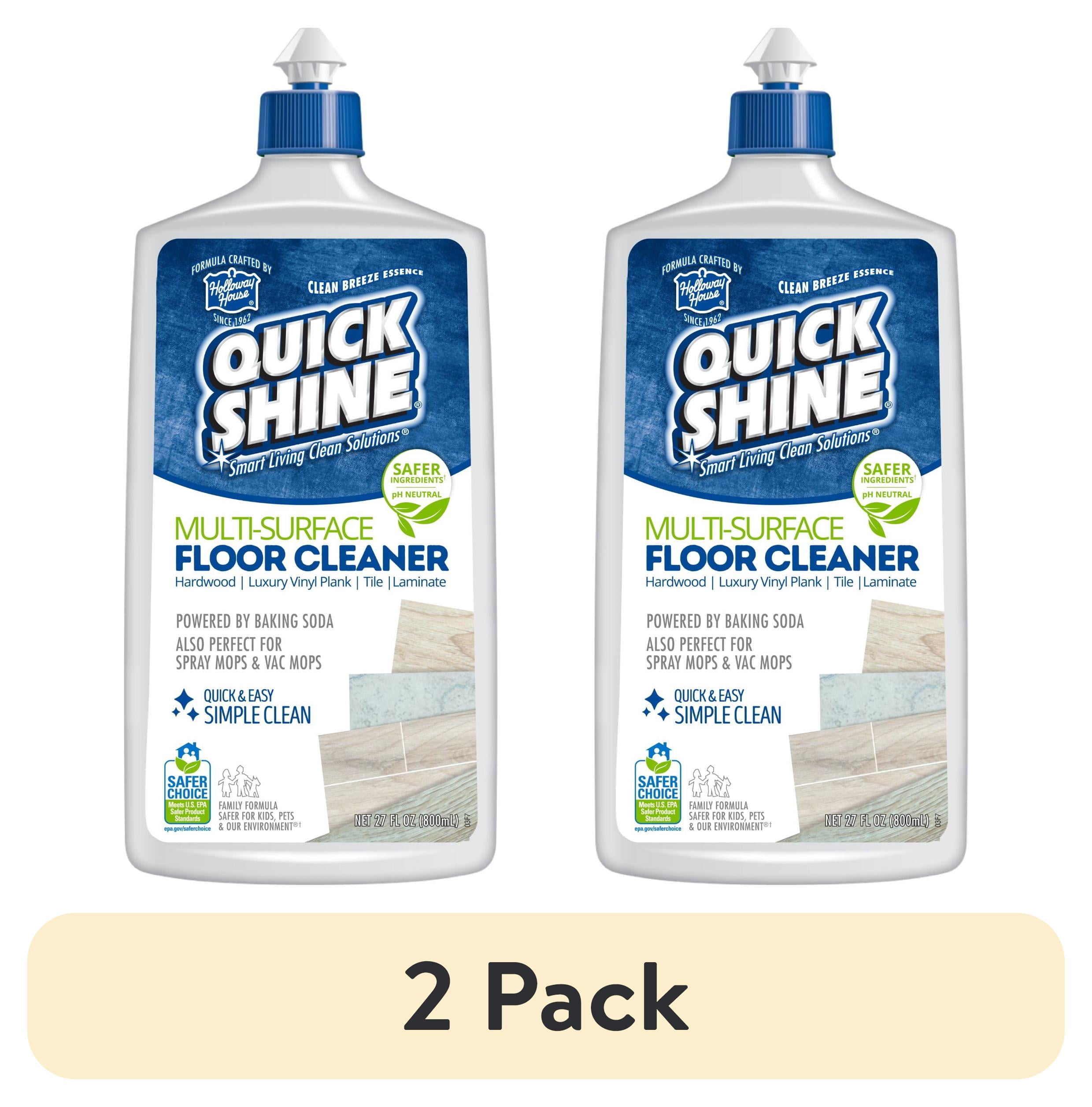 (2 pack) Quick Shine Multi-Surface Floor Cleaner, Ready-to-Use, PFAS-Free & Safer Choice, Fresh Scent 27 fl oz