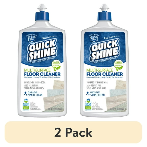 (2 pack) Quick Shine Multi-Surface Floor Cleaner, Ready-to-Use, PFAS-Free & Safer Choice, Fresh Scent 27 fl oz