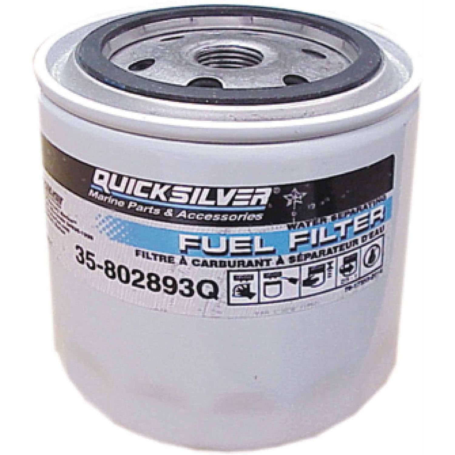 (2 pack) Quicksilver 802893q01 water separating fuel filter