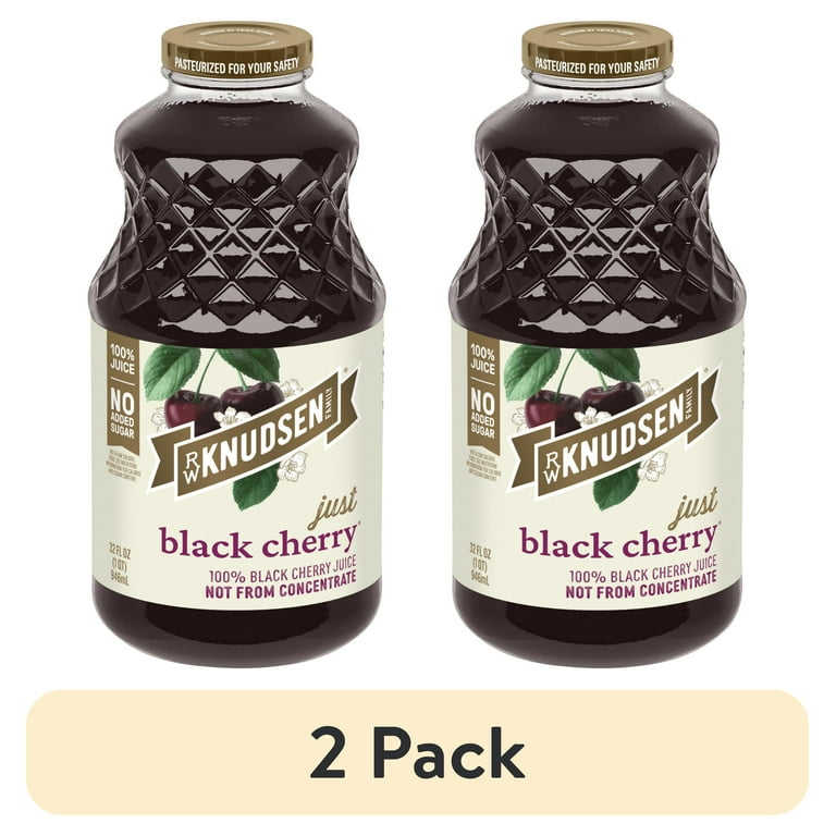 pack) Knudsen Family Just Black Cherry Juice, 100% Juice