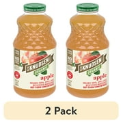 (2 pack) R.W. Knudsen Family Organic Apple Juice, 100% Juice, 32 oz, Glass Bottle, Shelf-Stable