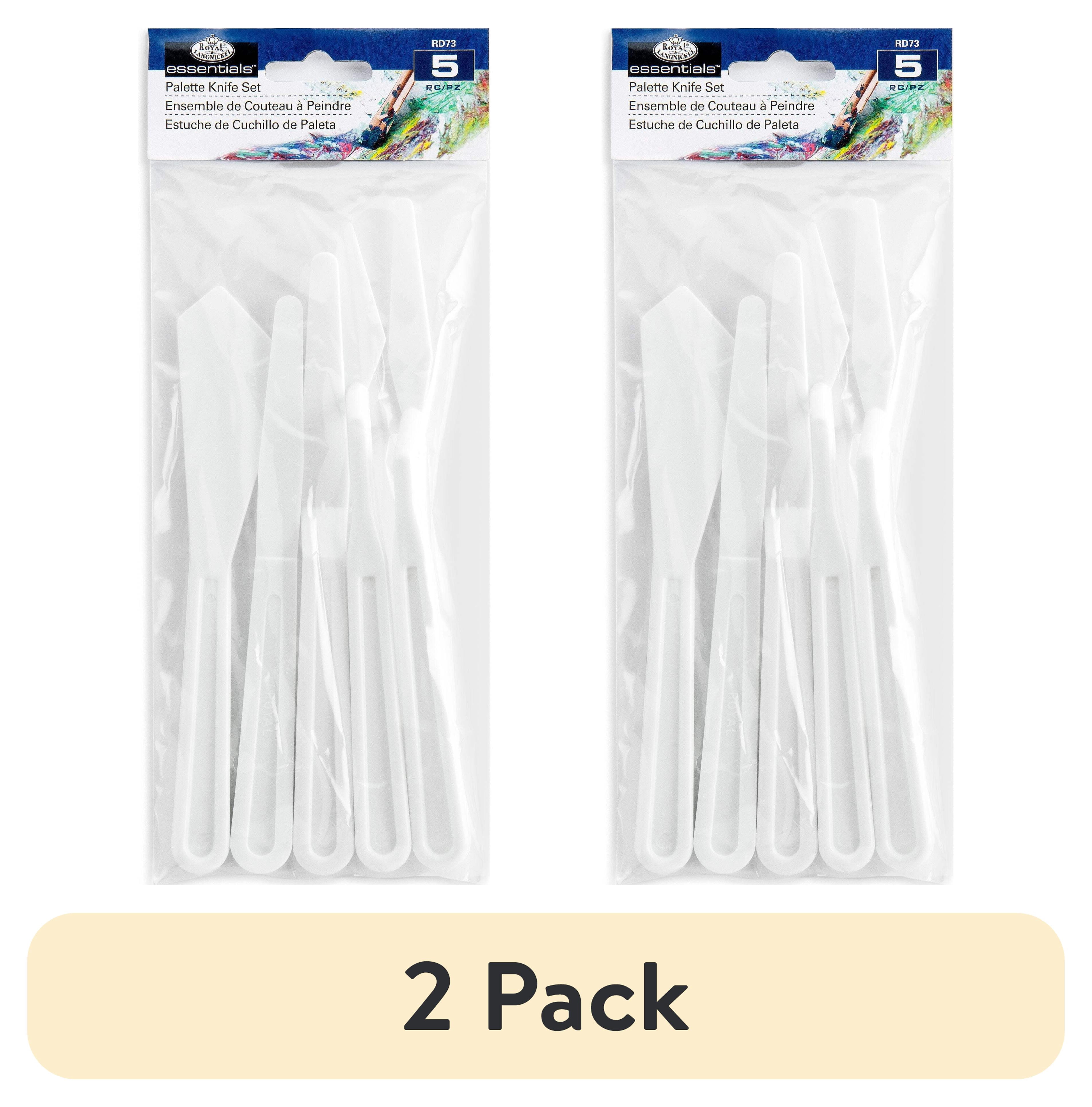 (2 pack) Royal & Langnickel Essentials Plastic Art Palette Knife Set 5 pieces