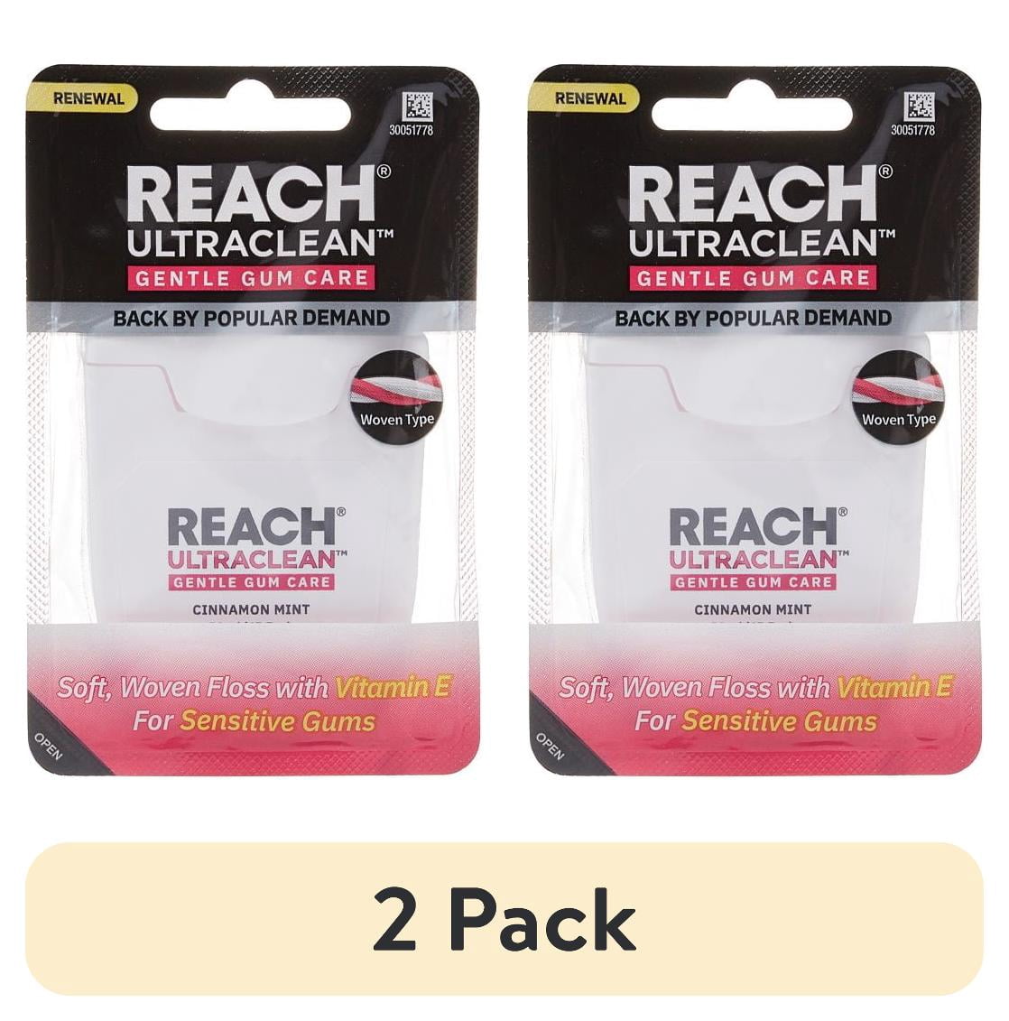 (2 pack) REACH Ultraclean Gentle Gum Care Expanding Dental Floss 50YD