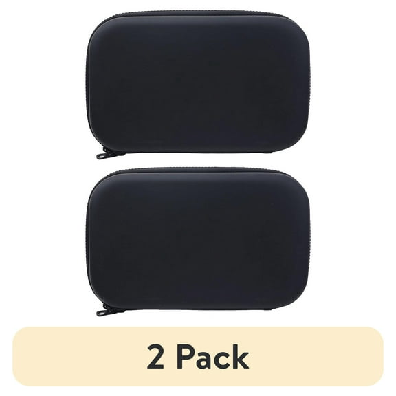 (2 pack) RED.STONE Makeup Brush Case Organizer, Cosmetic Organizer Detachable Pouch, Multipurpose Storage Case for Travel Home, Black