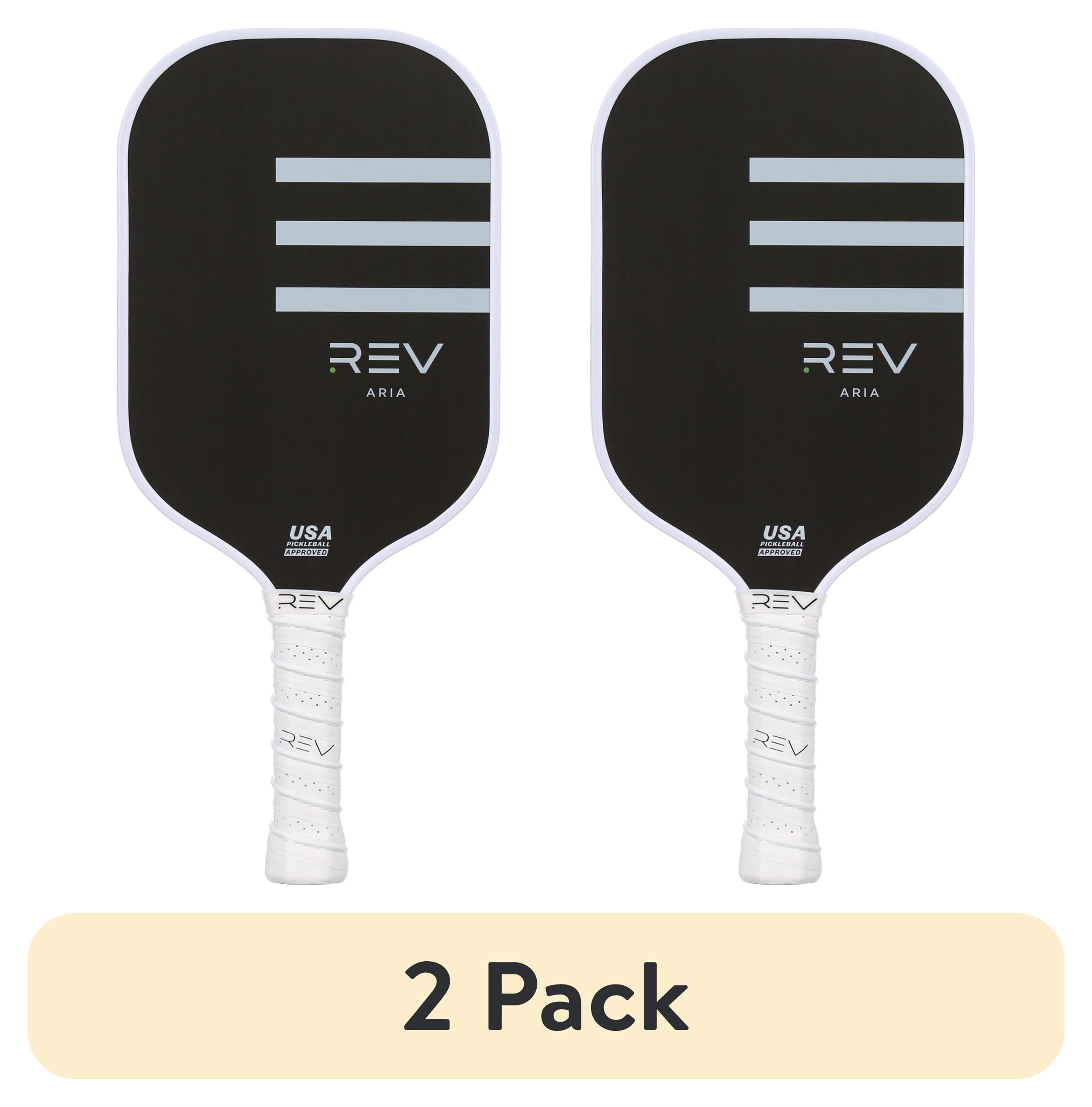 (2 pack) REV Aria Pickleball Paddle, Raw T700 Carbon Fiber Face, Polypropylene Honeycomb Core, 8oz