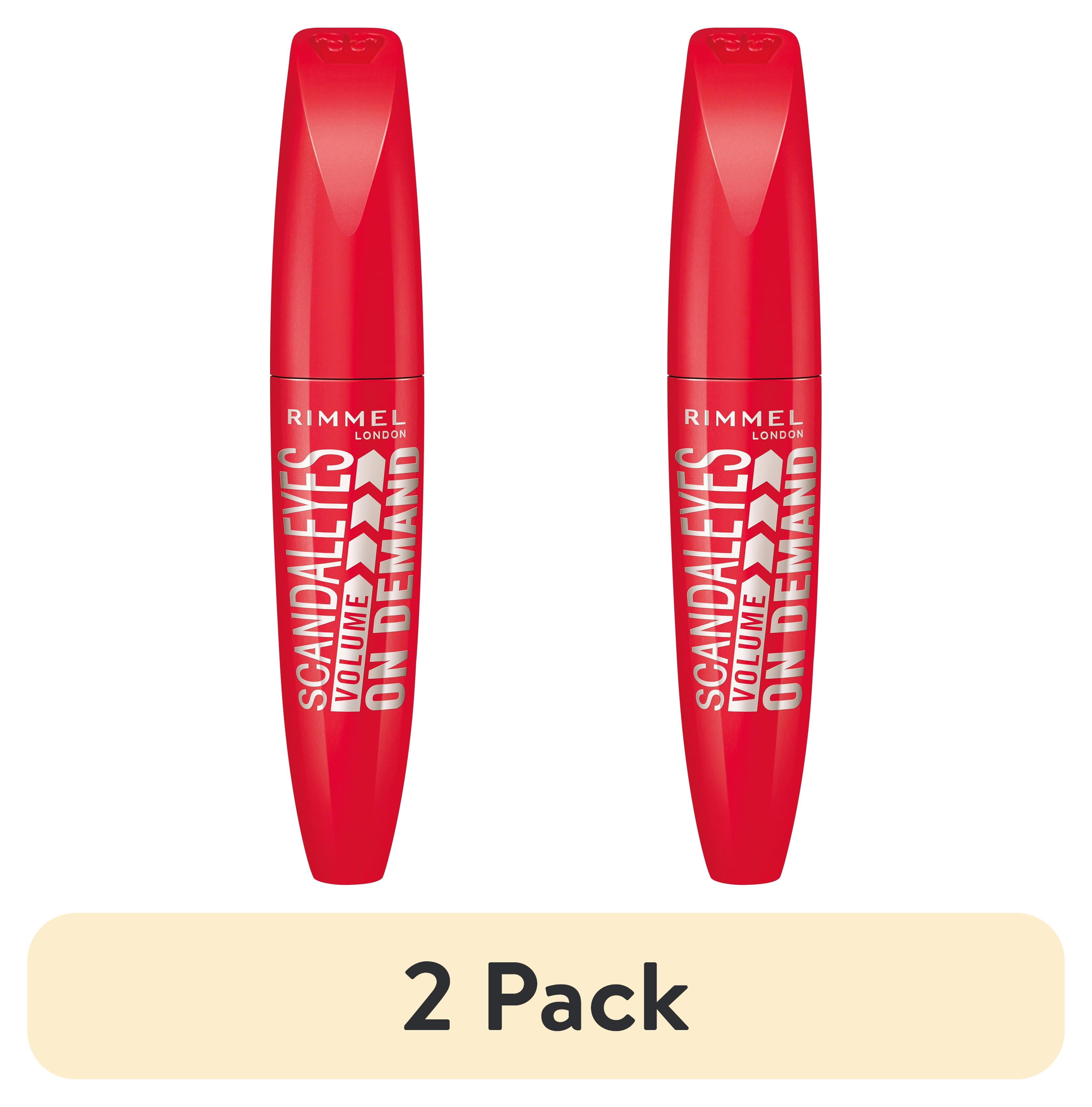 (2 pack) RIMMEL Scandaleyes Clean Volume On Demand Mascara, 001 Extreme Black, 0.040 fl oz
