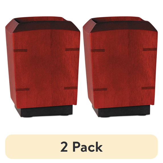 (2 pack) ROLODEX Executive Wood Line II - Pencil cup - wood - mahogany, black