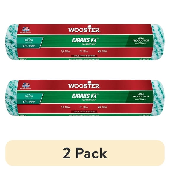 (2 pack) Wooster Cirrus X Yarn 14 in. W X 3/4 in. Paint Roller Cover 1 pk