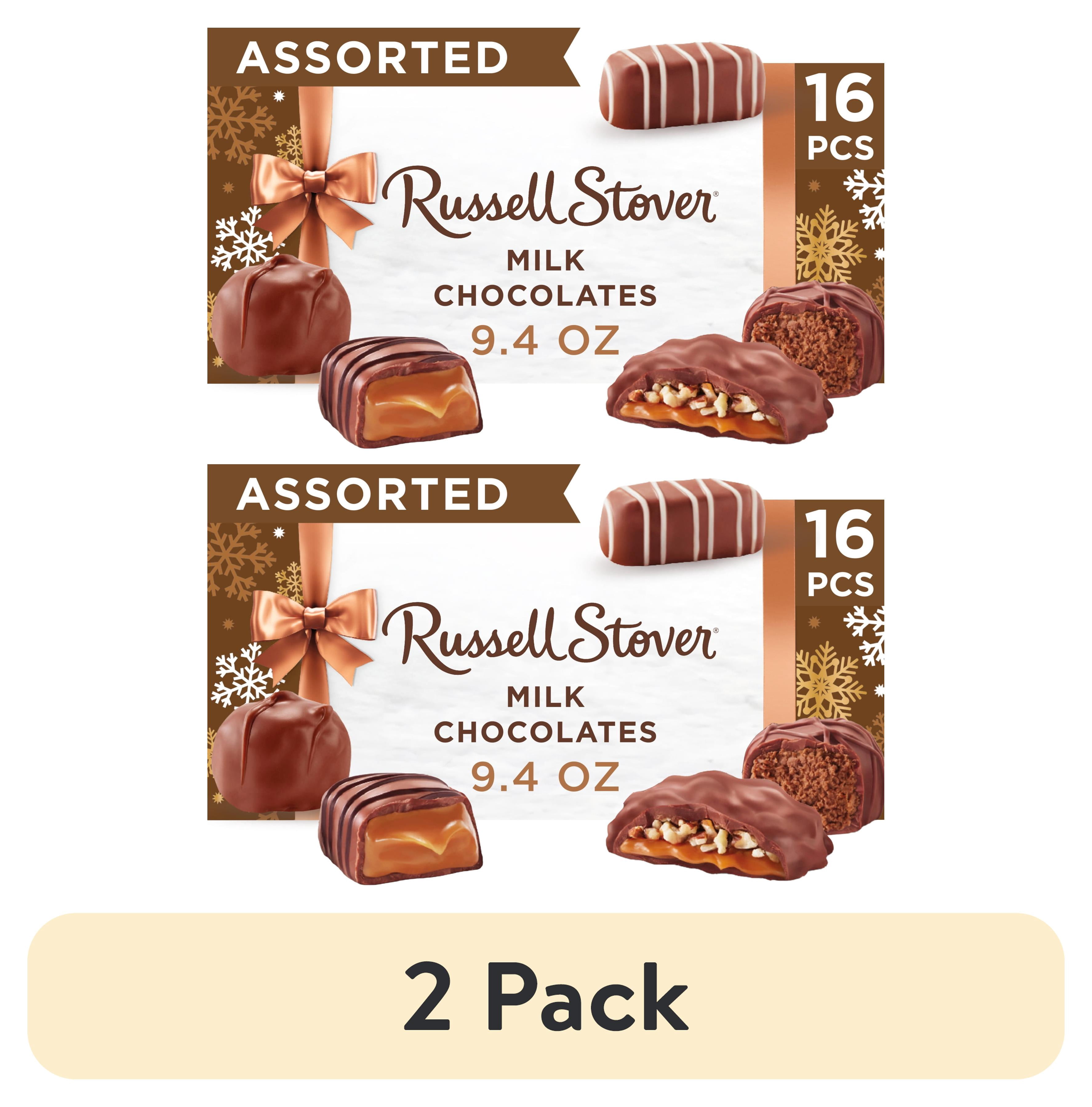 (2 pack) RUSSELL STOVER Christmas Milk Chocolate Candy Assortment Gift Box, 9.4 oz.