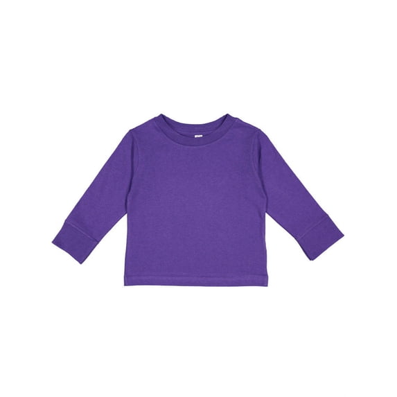(2 pack) Rabbit Skins 5.5 oz Jersey Long-Sleeve T-Shirt (3311) Purple, 3T