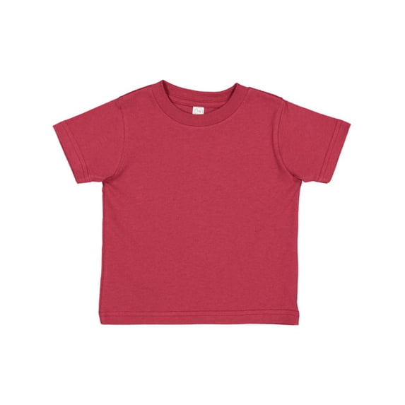 (2 pack) Rabbit Skins Infant 100% Cotton Jersey Short Sleeve Tee, Garnet, 6 Months