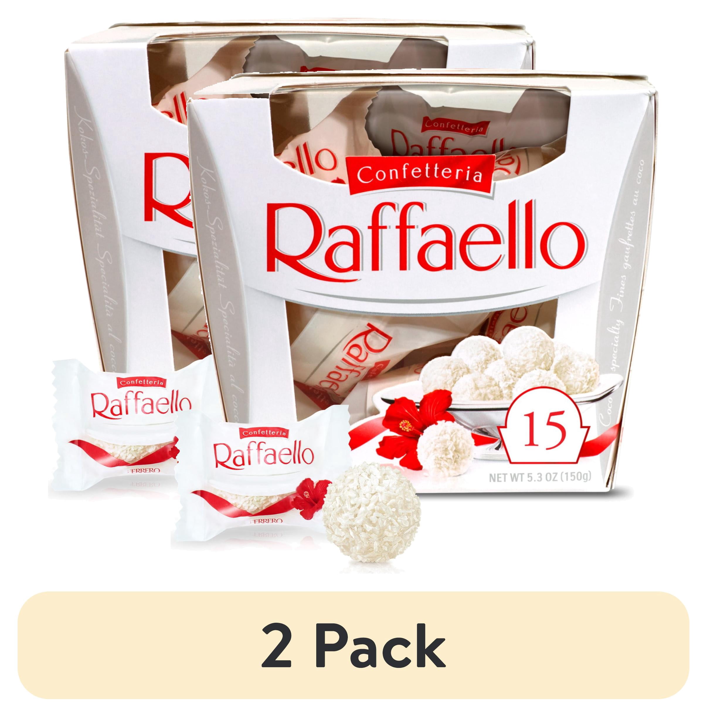 (2 pack) Raffaello Almond Coconut Candy, 15 Individually Wrapped Treats, Perfect for sharing, 5.3 oz