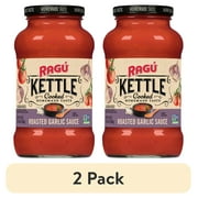 (2 pack) RAGU Kettle Cooked Roasted Garlic Pasta Sauce, 24 oz