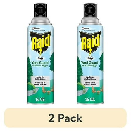 (2 pack) Raid Yard Guard Mosquito Fogger, Insect Killer Bug Spray, 16 oz