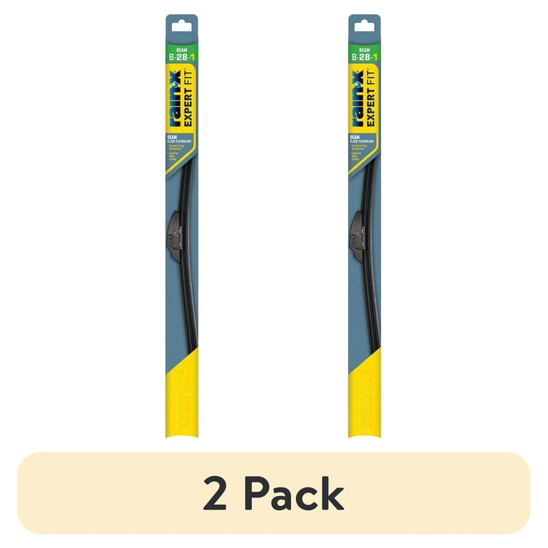 2 pack) Rain-X Expert Fit Beam Windshield Wiper Blade, 28
