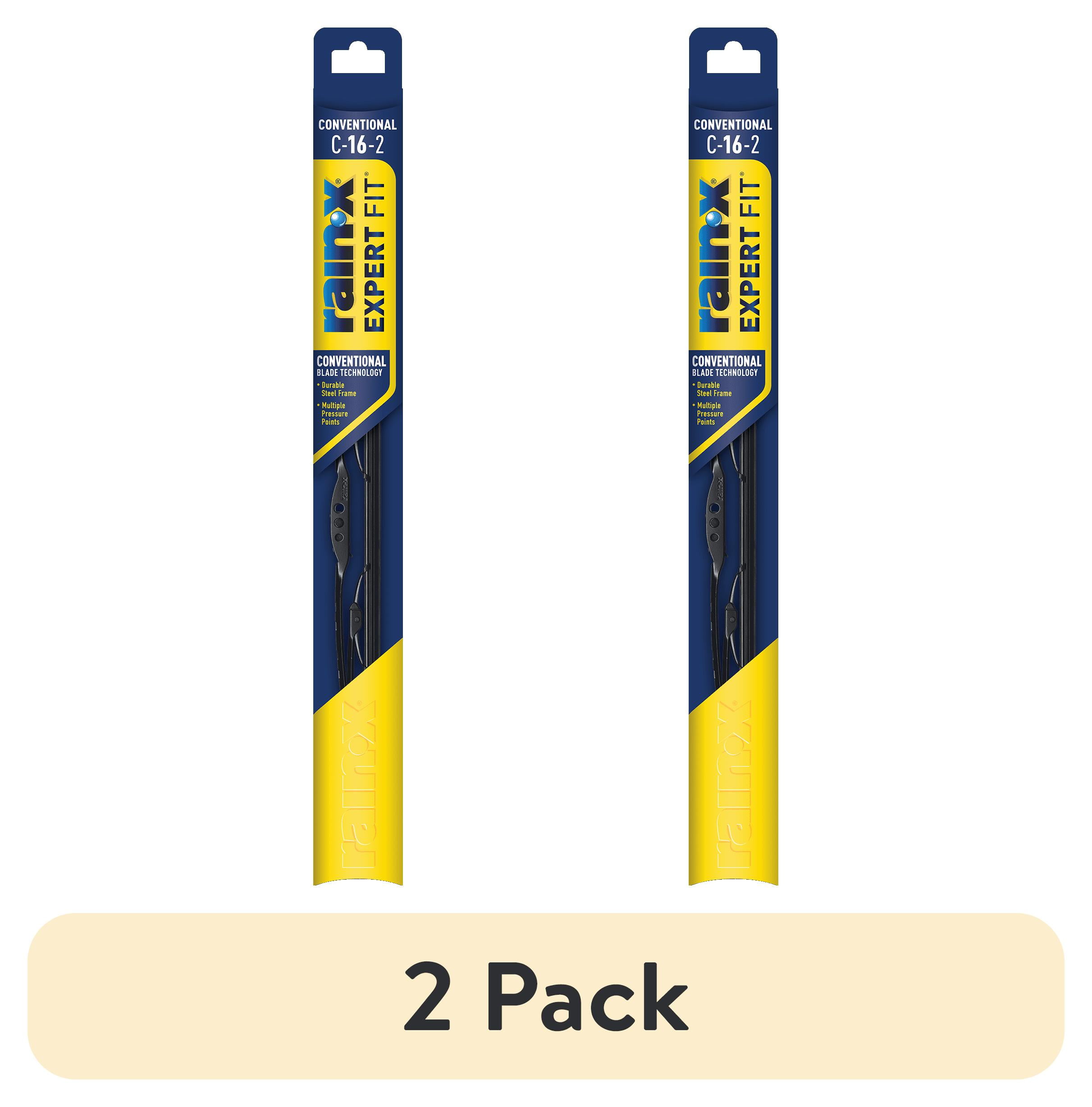 2 pack) Rain-X Expert Fit C-16 Conventional Windshield Wiper Blade