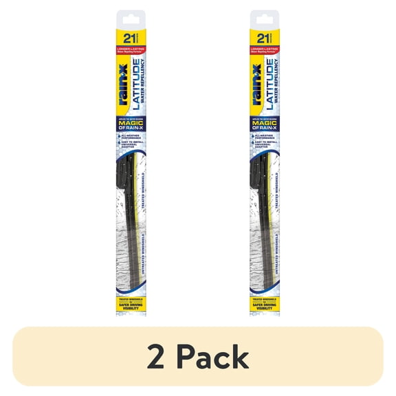 (2 pack) (2 pack) Rain-X Latitude Water Repellency 21" 2-in-1 Windshield Wiper Blade