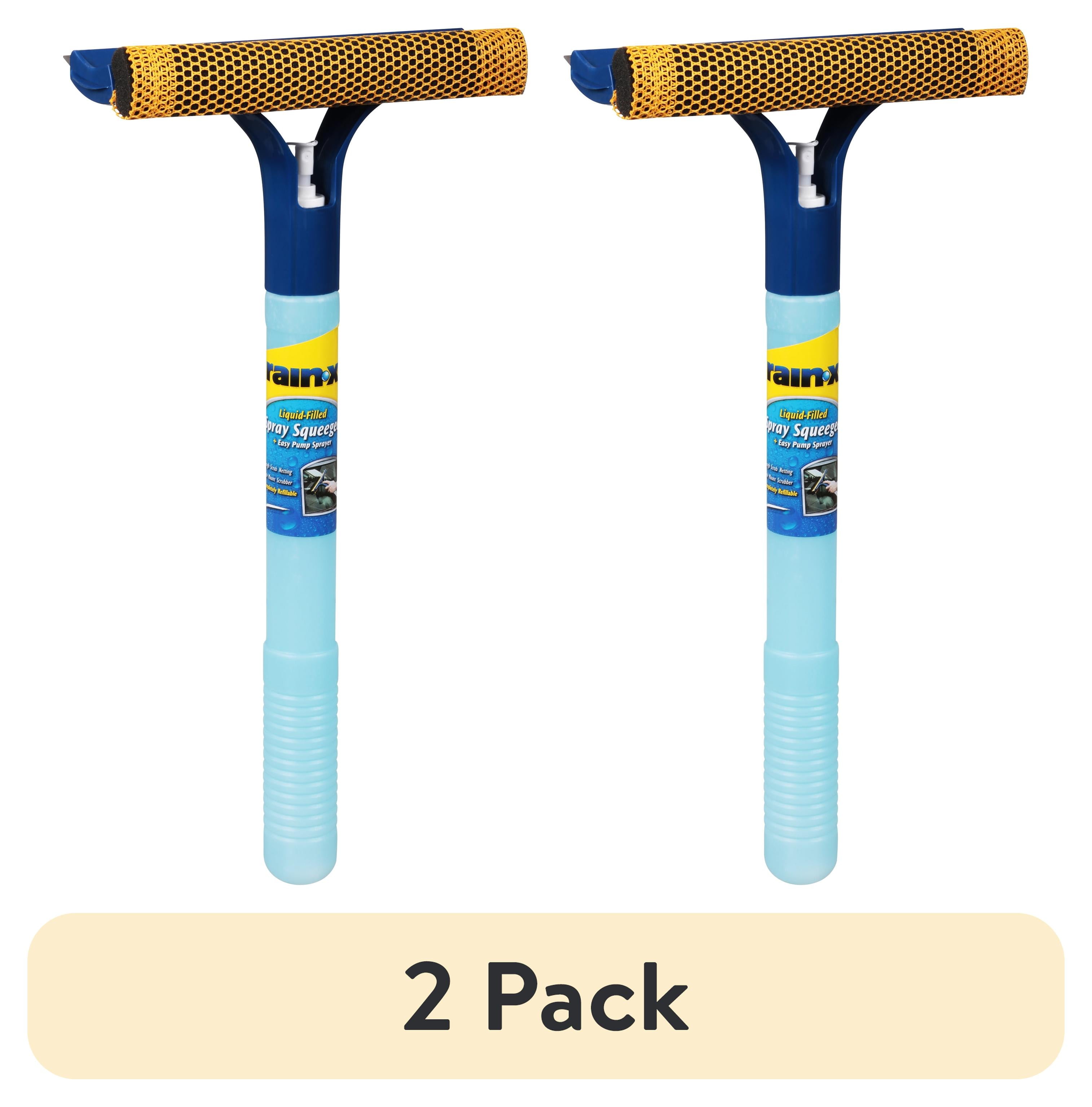 2 pack) Rain-X Liquid-Filled Spray Squeegee for Glass & Window