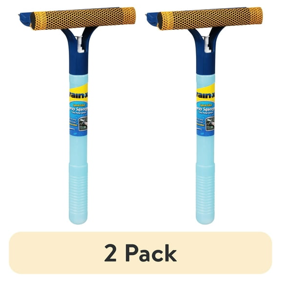 (2 pack) Rain-X Liquid-Filled Spray Squeegee for Glass & Window Cleaning, Blue, 1PK, 9425CDX