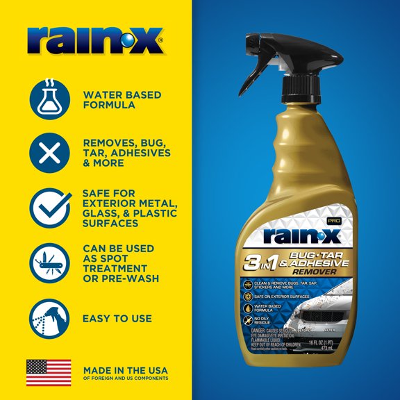 (2 pack) Rain-X Pro 620213SRP 3-in-1 Bug, Tar and Adhesive Remover, 16 oz