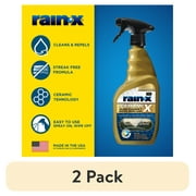 2 pack Rain-x  Cerami-x Glass Cleaner + Water Repellent, 23 .oz - Improved Haze-Free Formula - 630177SRP