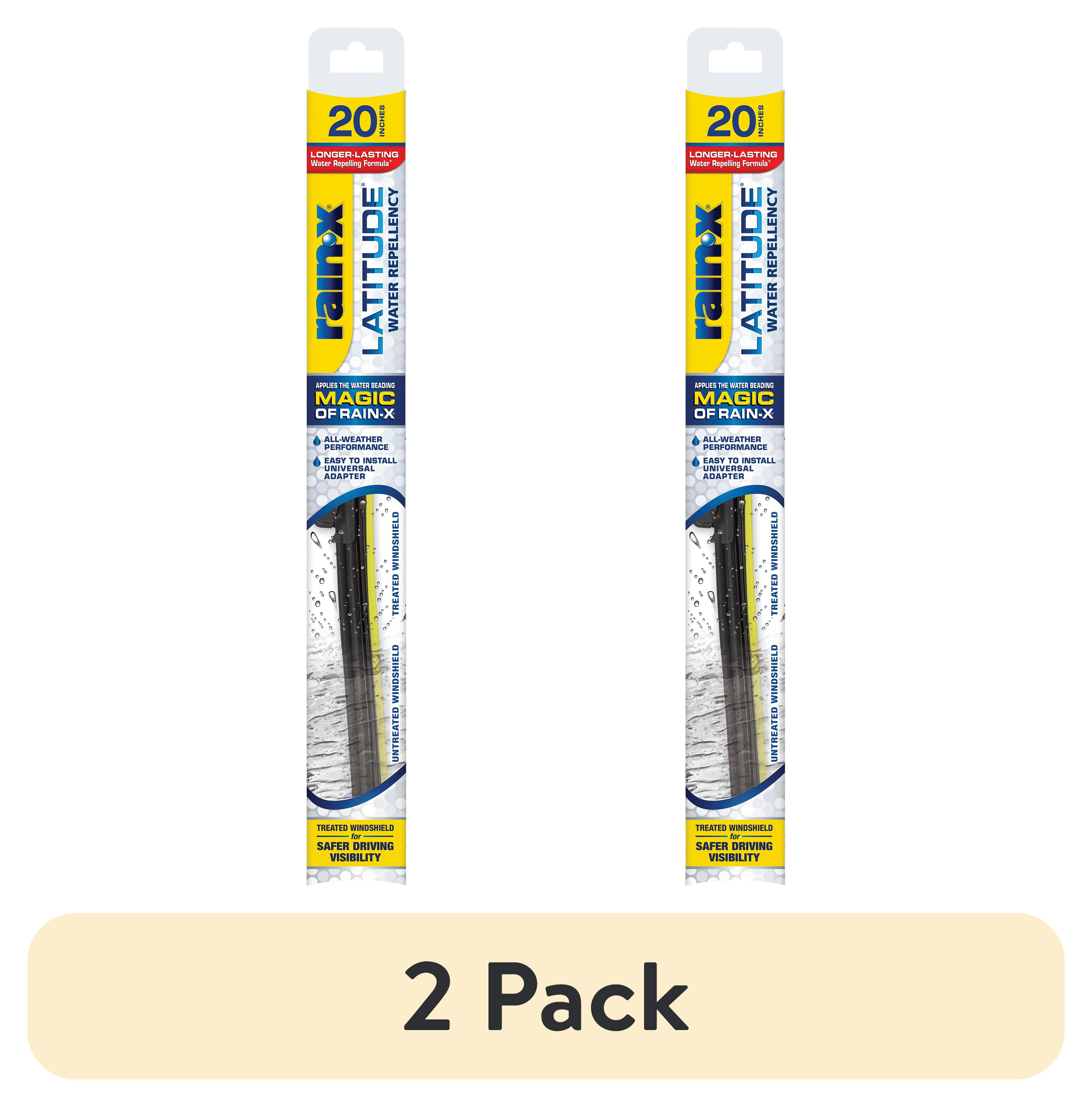 2 pack) Rain-X Latitude Water Repellency 22 Inch 2-in-1 Windshield