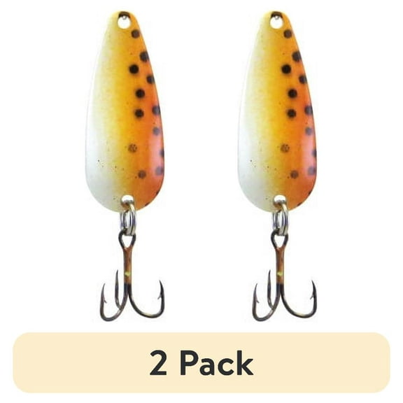 (2 pack) Rainbow Plastics Pot-O-Gold Spoons Brown Trout 1/4oz