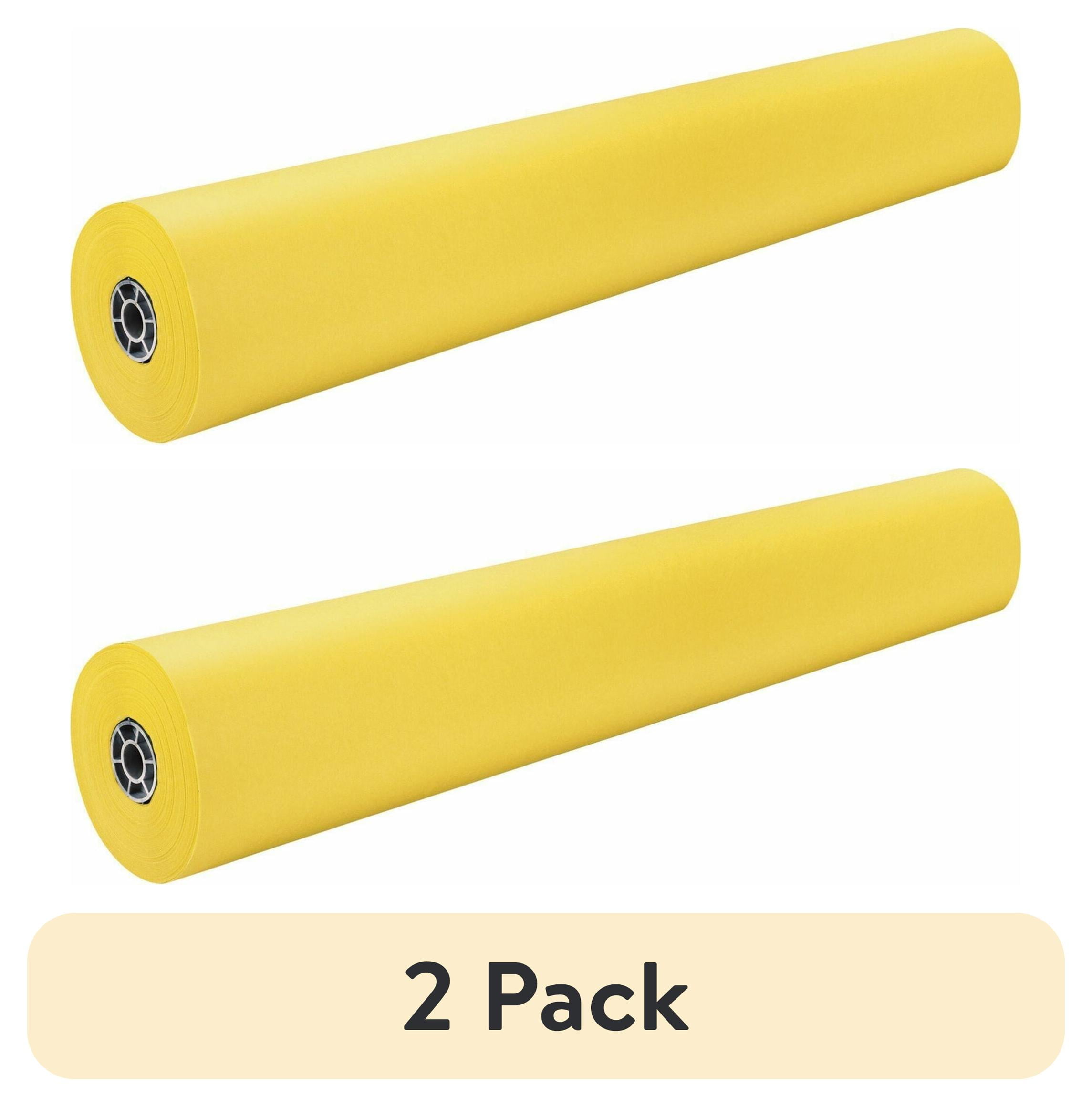 (2 pack) Pacon® Rainbow Duo-Finish Kraft Paper Roll, 36" x 1000', Yellow