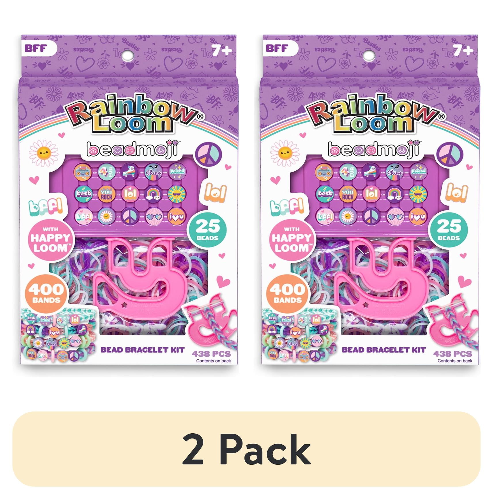(2 pack) Rainbow Loom Beadmoji BFF Bead Bracelet Making Kit