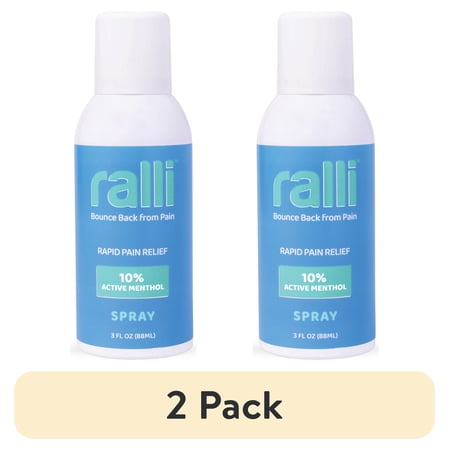 (2 pack) Ralli Rapid Pain Relief Spray, Muscle and Joint, Arthritis Relief, 3oz