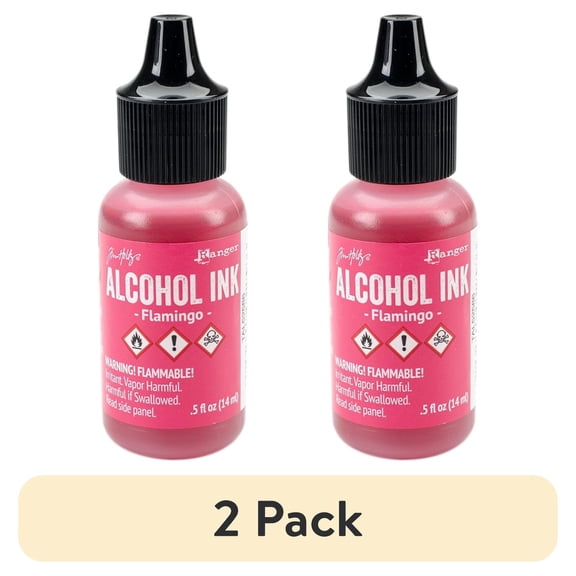 (2 pack) Ranger TH Flamingo Alcohol Ink, 0.5 oz