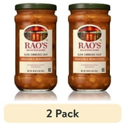 (2 pack) Rao's Made for Home Minestrone Soup, Ready to Eat Chunky Vegetable Soup, No Preservatives, 16 oz