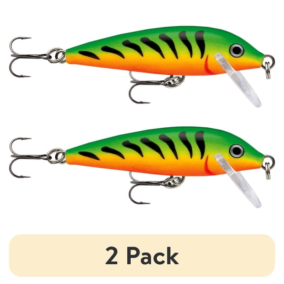 (2 pack) Rapala Countdown Minnow 05 Fishing Lure 2" 3/16oz Firetiger
