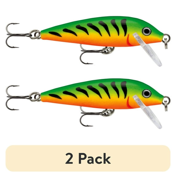 (2 pack) Rapala Countdown Minnow 07 Fishing Lure 2.75" 1/4oz Firetiger