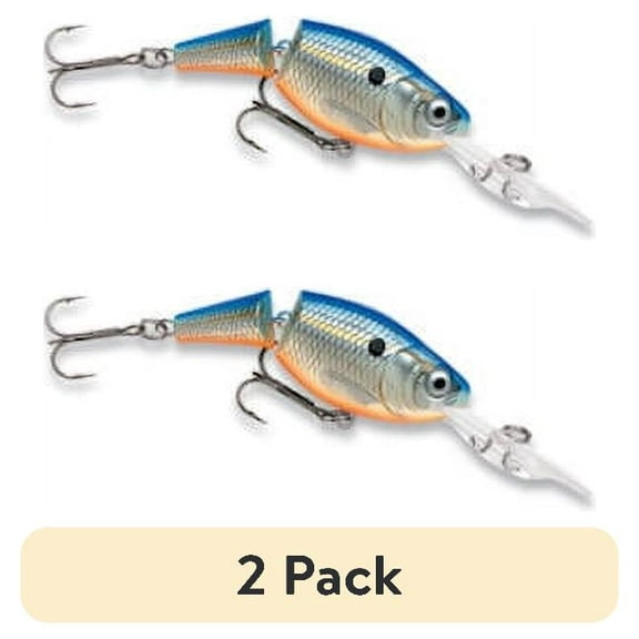 (2 pack) Rapala Jointed Shad Rap 04 Fishing Lure 1.5" 3/16oz Blue Shad