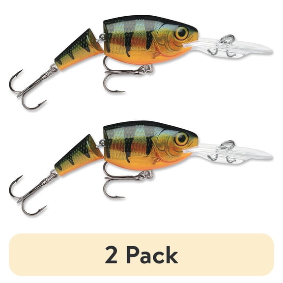 (2 pack) Rapala Jointed Shad Rap 05 Fishing Lure 2" 1/4oz Perch