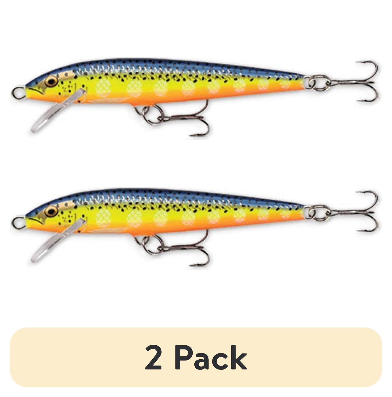 (2 pack) Rapala Original Floating Minnow 05 Fishing Lure 2" 1/16oz Hot Steel