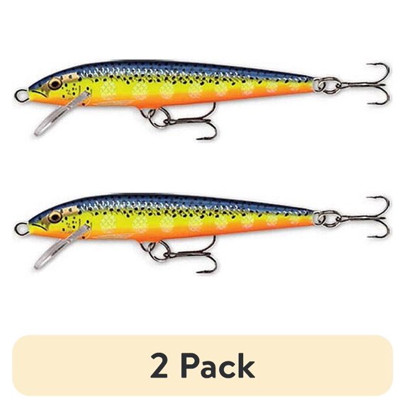 (2 pack) Rapala Original Floating Minnow 11 Fishing Lure 4 3/8" 3/16oz Hot Steel