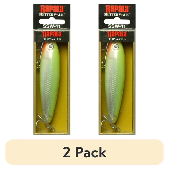 (2 pack) Rapala Saltwater Skitter Walk 11 5/8oz Holographic Chartreuse