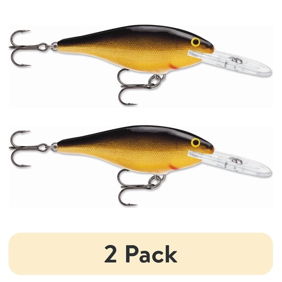 (2 pack) Rapala Shad Rap 05 Crankbait Gold