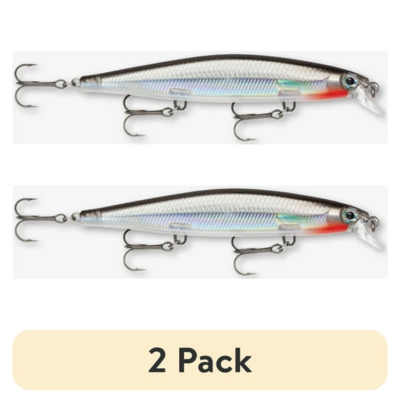 (2 pack) Rapala Shadow Rap 11 Fishing Lure 4 3/8" 7/16oz Silver