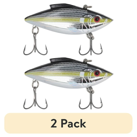 (2 pack) Rat-L-Trap® Liv-N-Chrome 1/2 oz. Fishing Lure
