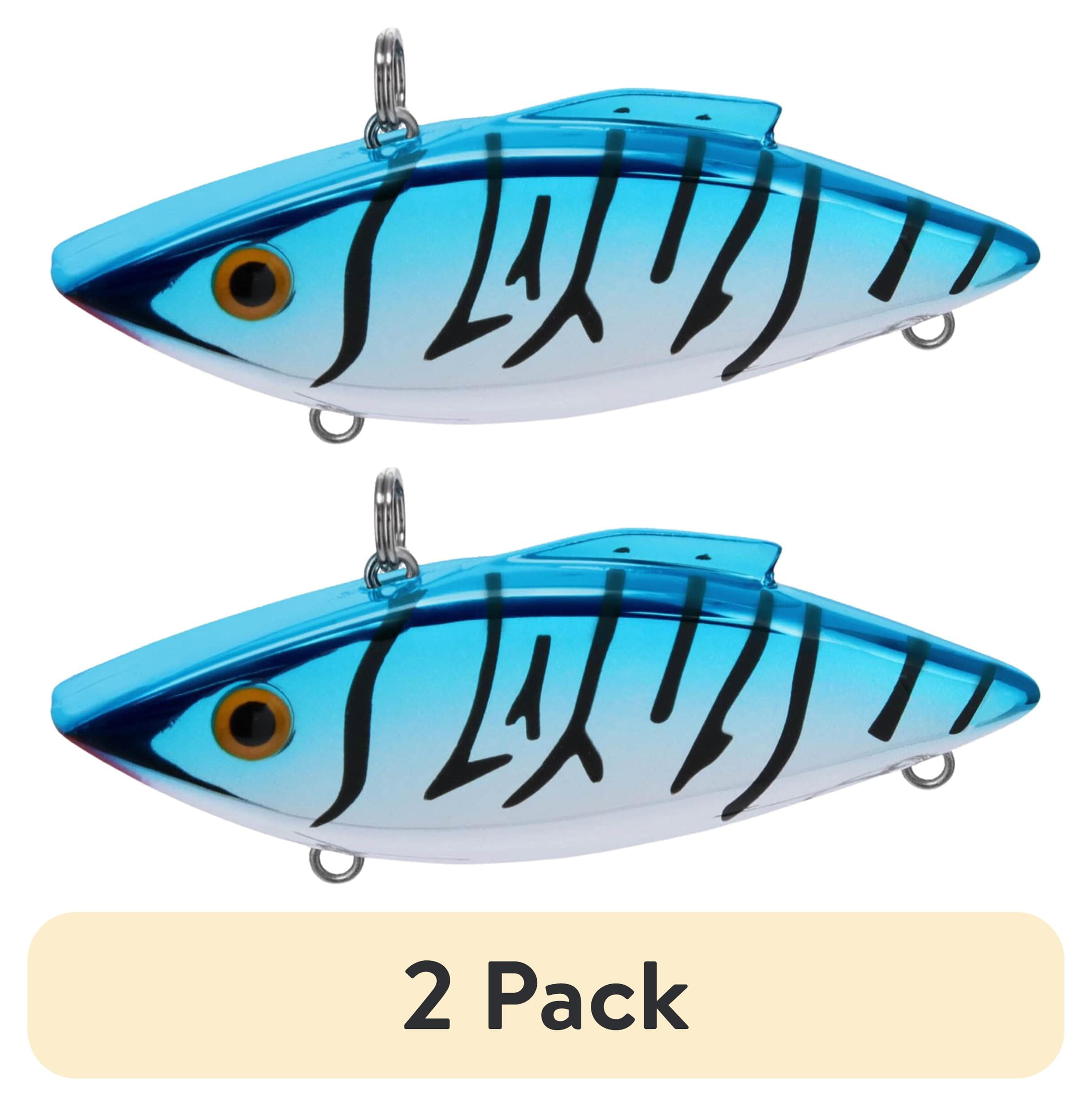 (2 pack) Lewis Rat-L-Trap 1/2 oz. Chrome/Blue/Black Stripes RT-W1