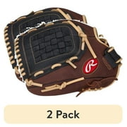 2 pack Rawlings | 12.5 RBG36 Recreational Baseball & Softball Glove | All-Leather Shell | Right Hand Throw