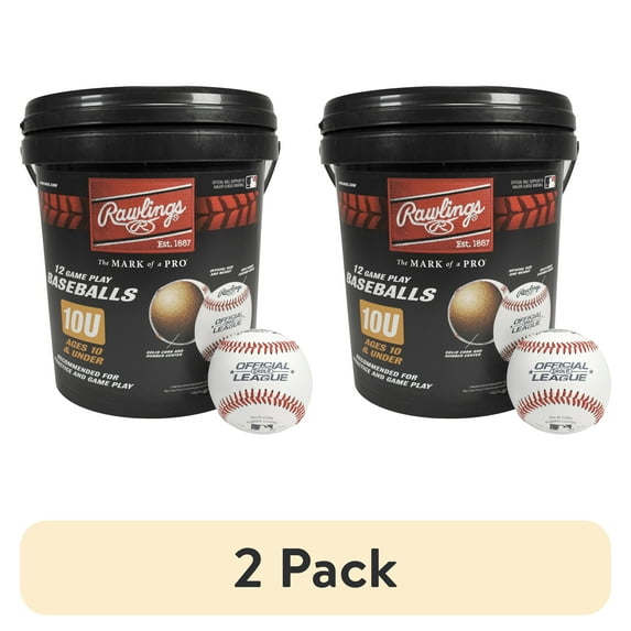 (24 pack) Rawlings | Official League CROLB Practice Youth Baseballs | Youth/10U | Bucket | 12 Count