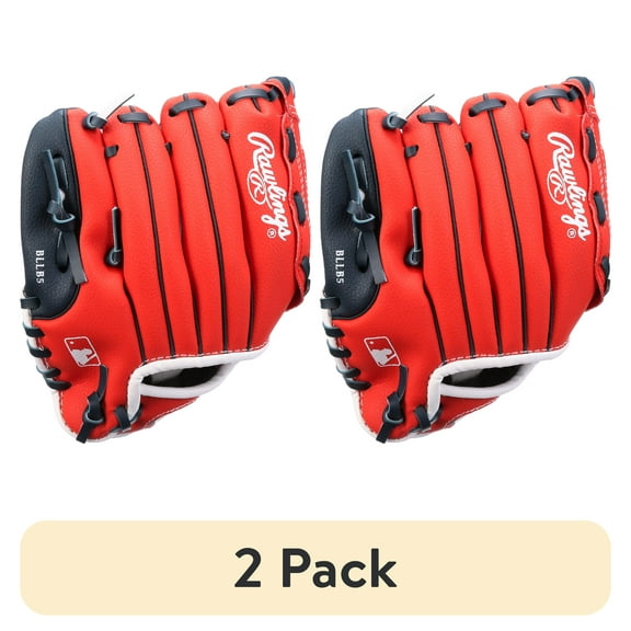 (2 pack) Rawlings Players Series 9" Youth Baseball/T-Ball Glove, Right Hand Throw