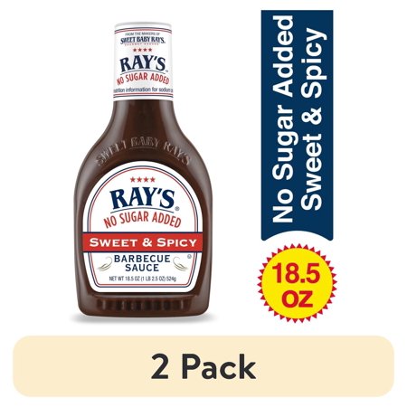 (2 pack) Ray's® No Sugar Added Sweet & Spicy Barbecue Sauce 18.5 oz